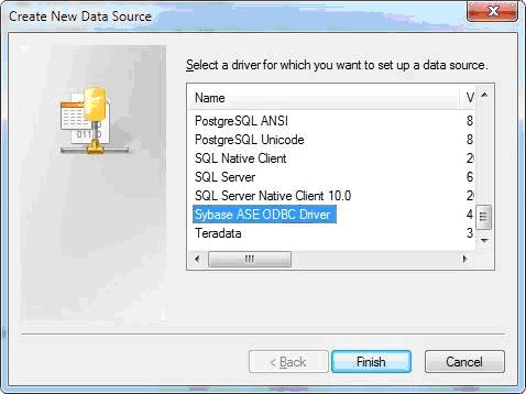sybase ase odbc driver for windows 7 64-bit